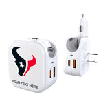 Houston Texans Personalized Insignia 2 in 1 USB Charger