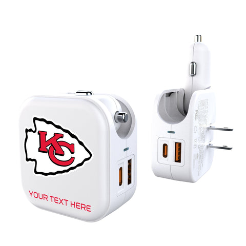 Kansas City Chiefs Personalized Insignia 2 in 1 USB Charger