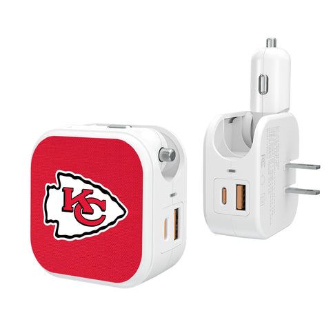 Kansas City Chiefs Solid 2 in 1 USB Charger
