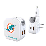 Miami Dolphins Personalized Insignia 2 in 1 USB Charger