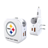 Pittsburgh Steelers Personalized Insignia 2 in 1 USB Charger