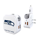 Seattle Seahawks Personalized Insignia 2 in 1 USB Charger