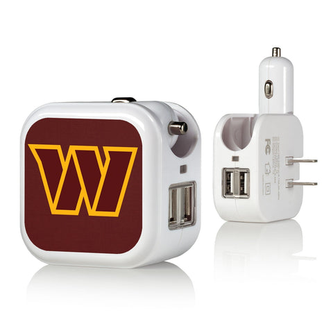 Washington Commanders Solid 2 in 1 USB Charger-0