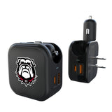 University of Georgia Bulldogs Uga Linen 2 in 1 USB A/C Charger