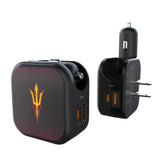 Arizona State University Sun Devils Linen 2 in 1 USB A/C Charger