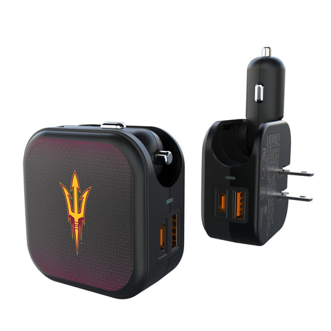 Arizona State University Sun Devils Linen 2 in 1 USB A/C Charger