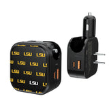 Louisiana State University Tigers Fashion Pattern 2 in 1 USB A/C Charger