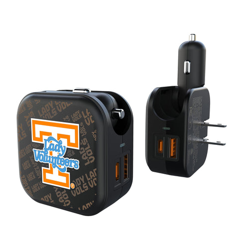 University of Tennessee Volunteers Quadtile 2 in 1 USB A/C Charger