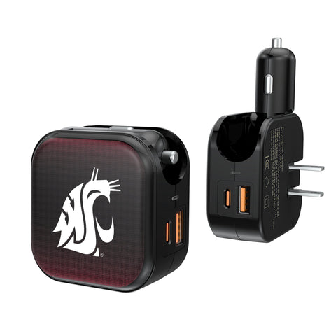 Washington State Cougars Linen 2 in 1 USB A/C Charger-0