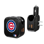 Chicago Cubs Blackletter 2 in 1 USB A/C Charger-0