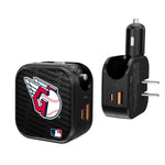 Cleveland Guardians Blackletter 2 in 1 USB A/C Charger-0