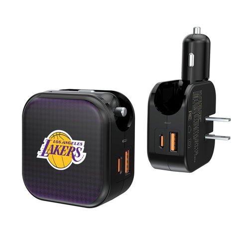 Los Angeles Lakers Linen 2 in 1 USB A/C Charger-0