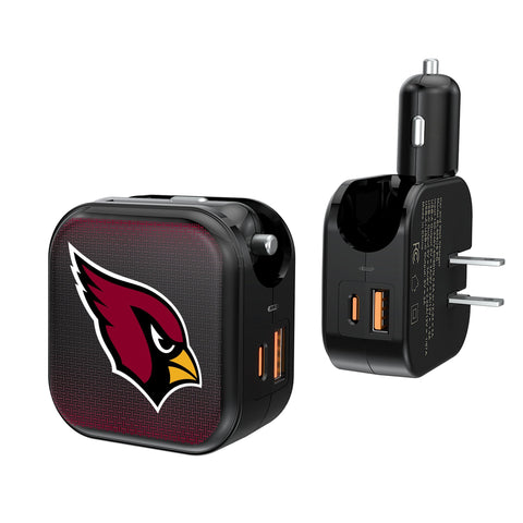 Arizona Cardinals Linen 2 in 1 USB A/C Charger-0