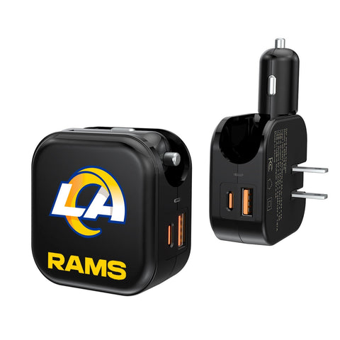 Los Angeles Rams Blackletter 2 in 1 USB A/C Charger-0
