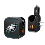 Philadelphia Eagles Linen 2 in 1 USB A/C Charger-0