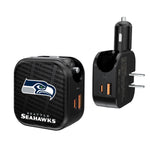 Seattle Seahawks Blackletter 2 in 1 USB A/C Charger-0
