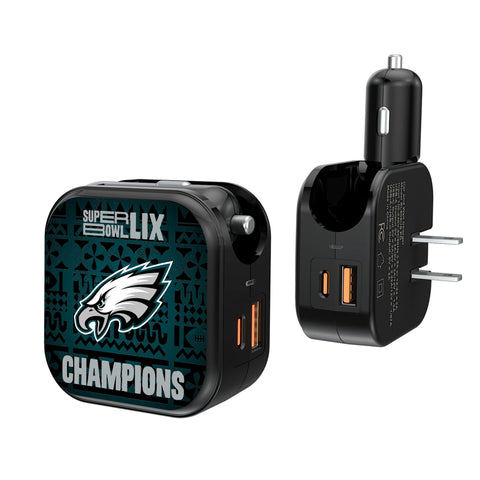 Philadelphia Eagles 2025 Super Bowl 2 in 1 USB A/C Charger