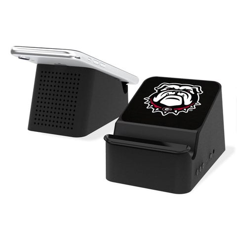 Georgia Bulldogs Solid Wireless Charging Station and Bluetooth Speaker-0