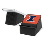 Illinois Fighting Illini Solid Wireless Charging Station and Bluetooth Speaker-0