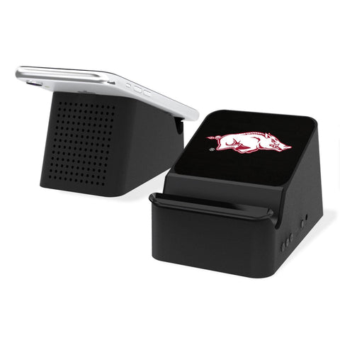 Arkansas Razorbacks Solid Wireless Charging Station and Bluetooth Speaker-0