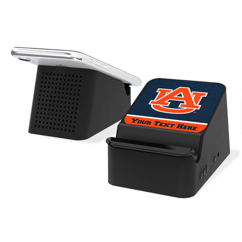 University of Auburn Tigers Personalized Endzone Solid Wireless Charging Station and Bluetooth Speaker