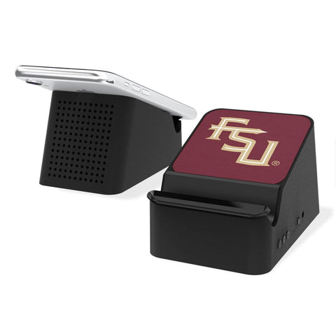 Florida State Seminoles Solid Wireless Charging Station and Bluetooth Speaker-0