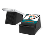 Miami Dolphins 1966-1973 Historic Collection Passtime Wireless Charging Station and Bluetooth Speaker-0