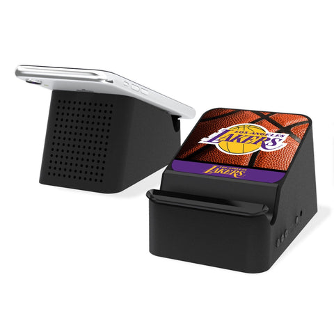 Los Angeles Lakers Basketball Wireless Charging Station and Bluetooth Speaker-0