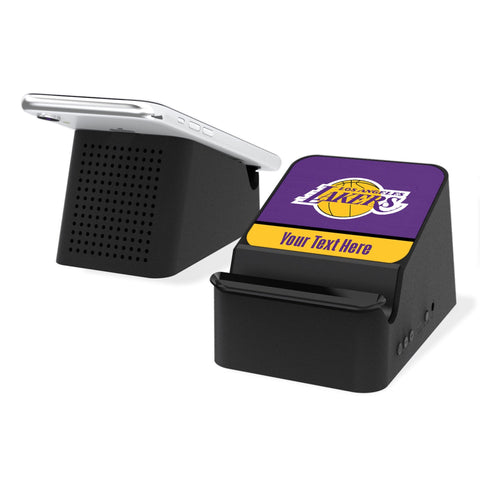 Los Angeles Lakers Personalized Endzone Solid Wireless Charging Station and Bluetooth Speaker