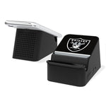 Las Vegas Raiders Stripe Wireless Charging Station and Bluetooth Speaker-0