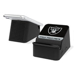 Las Vegas Raiders Personalized Endzone Solid Wireless Charging Station and Bluetooth Speaker
