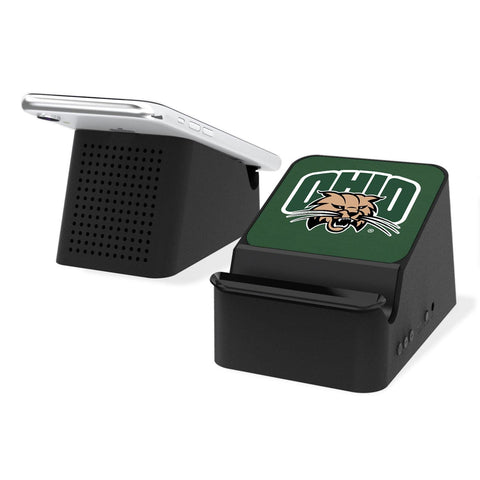 Ohio University Bobcats Solid Wireless Charging Station and Bluetooth Speaker-0