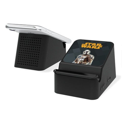 Star Wars: The Mandalorian Din Djarin Color Block Wireless Charging Station and Bluetooth Speaker