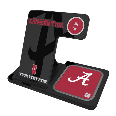 University of Alabama Crimson Tide Script A Personalized Tilt 3 in 1 Charging Station