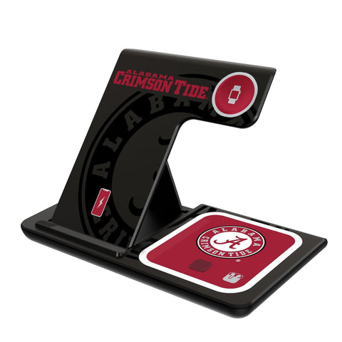 Alabama Crimson Tide Monocolor Tilt 3 in 1 Charging Station-0