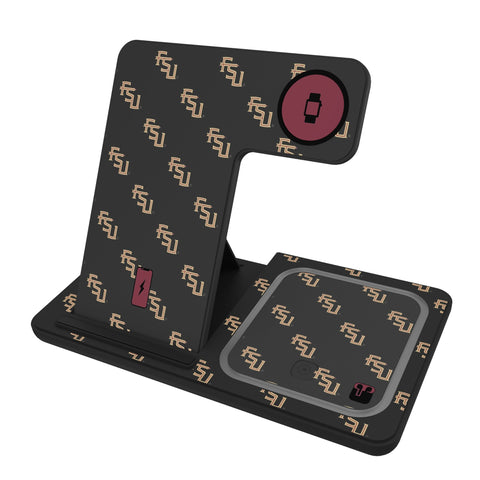 Florida State University Seminoles Fashion Pattern 3 in 1 Charging Station