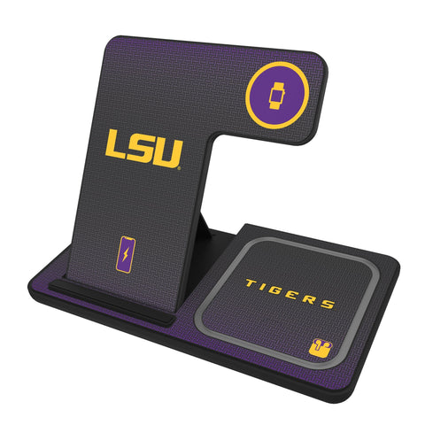Louisiana State University Tigers Linen 3 in 1 Charging Station