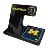 University of Michigan Wolverines Monocolor Tilt 3 in 1 Charging Station