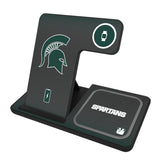 Michigan State University Spartans Linen 3 in 1 Charging Station