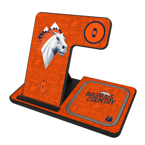 Denver Broncos 2024 Illustrated Limited Edition 3 in 1 Charging Station
