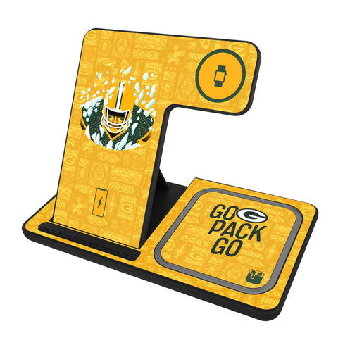 Green Bay Packers 2024 Illustrated Limited Edition 3 in 1 Charging Station