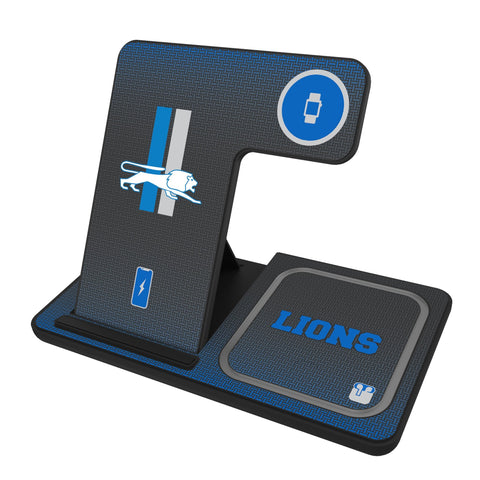 Detroit Lions Retro Linen 3 in 1 Charging Station