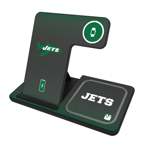New York Jets 1963 Historic Collection Linen 3 in 1 Charging Station