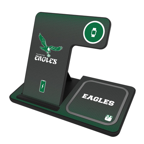 Philadelphia Eagles 1973-1995 Historic Collection Linen 3 in 1 Charging Station