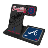 Atlanta Braves Personalized Tilt 3 in 1 Charging Station
