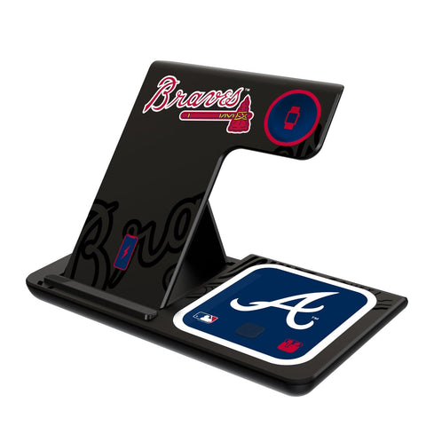 Atlanta Braves Tilt 3 in 1 Charging Station-0