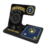 Milwaukee Brewers Personalized Tilt 3 in 1 Charging Station