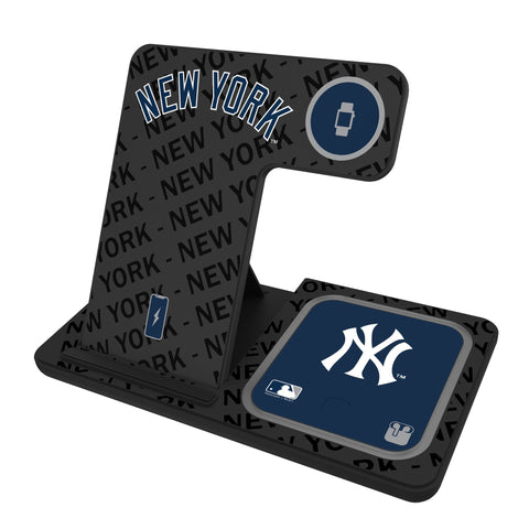 New York Yankees Monocolor Tilt 3 in 1 Charging Station