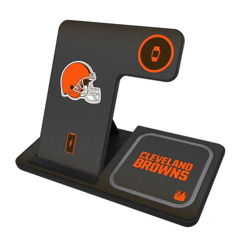 Cleveland Browns Linen 3 in 1 Charging Station