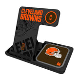 Cleveland Browns Monocolor Tilt 3 in 1 Charging Station